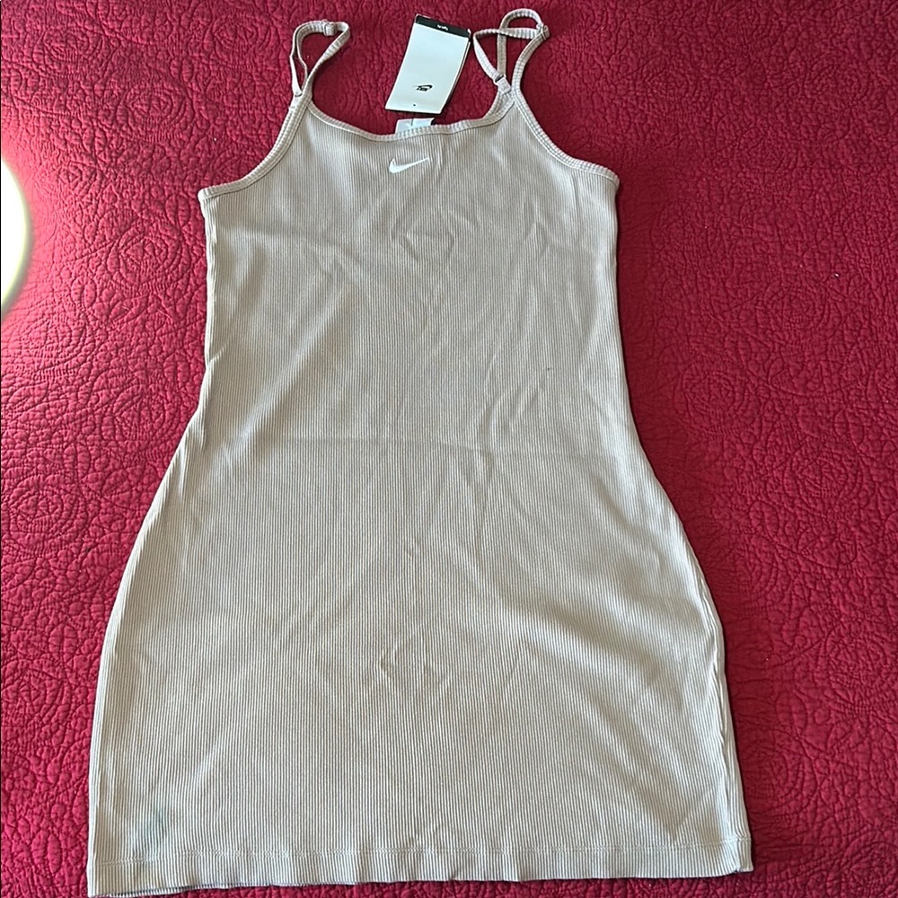 Nike Light Tan Ribbed Dress size medium nwt.